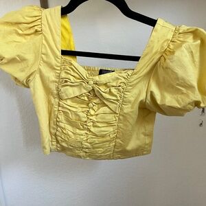 Truce Short Sleeve yellow top, 10/12 girls